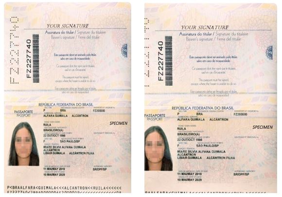 Przykładowy przycięty paszport