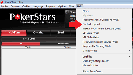 Pokerstars Poker Room Support Faq