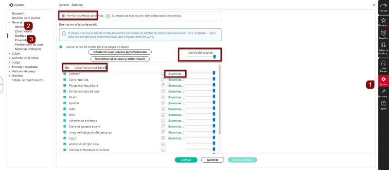 Software para ordenador: opciones de sonido