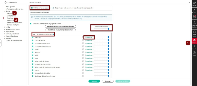 Software para ordenador: opciones de sonido