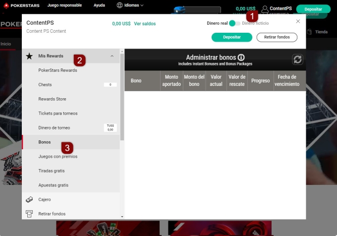 Realizar el seguimiento de los bonos instantáneos en el sitio web