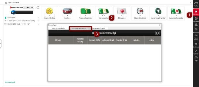 Azonnali Bónuszok nyomon követése asztali szoftverben