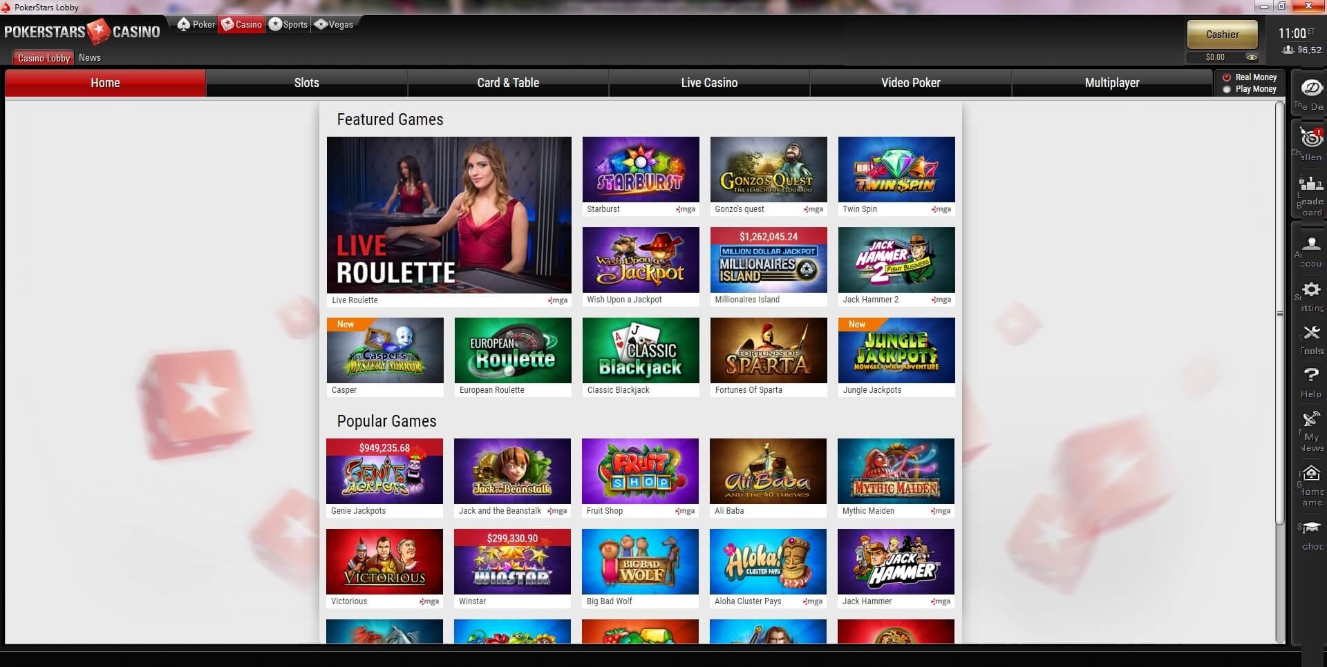 Slots pokerstars casino